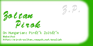 zoltan pirok business card